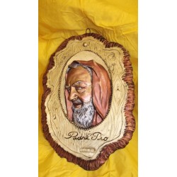 Capezzale San Pio pietra lavica cm 25x23 art. Z38