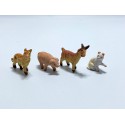 KIT 4PZ. ANIMALI TERRACOTTA per statue da cm3 a cm5