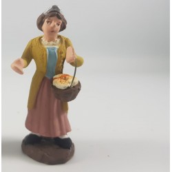 donna con cesto di pane